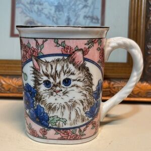 Takahashi Floral Cat Design Mug